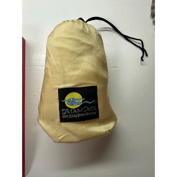 Dreamsack Other - Dreamsack 100% silk travel blanket with pillow gold summer